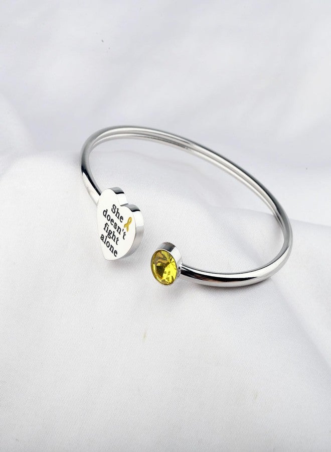 BNQL Endometriosis Cancer Gifts Bracelet Endometriosis Survivor Gift Endometriosis Warrior Bracelet She Doesn't Fight Alone - Image 4