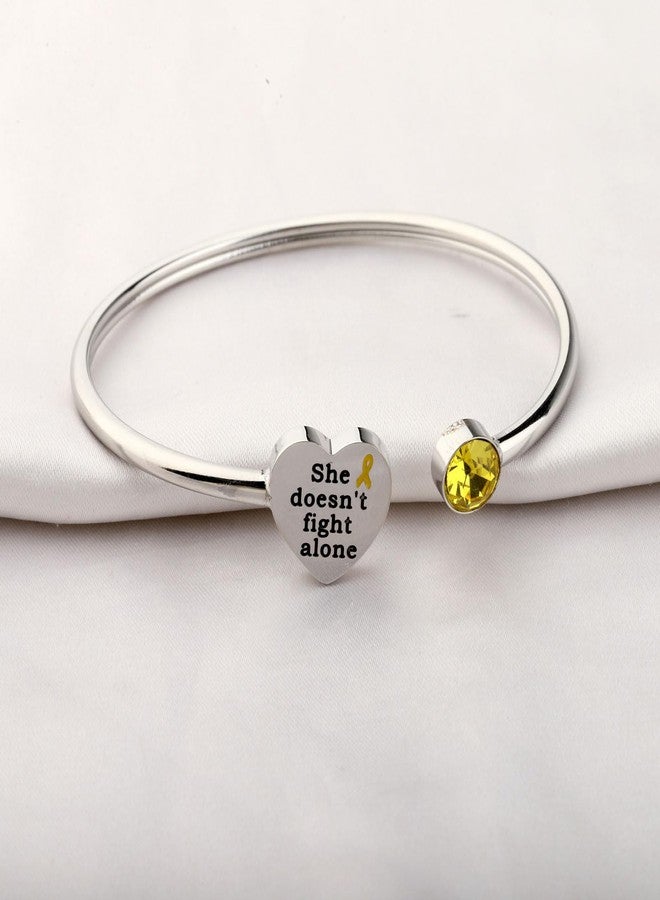 BNQL Endometriosis Cancer Gifts Bracelet Endometriosis Survivor Gift Endometriosis Warrior Bracelet She Doesn't Fight Alone - Image 5