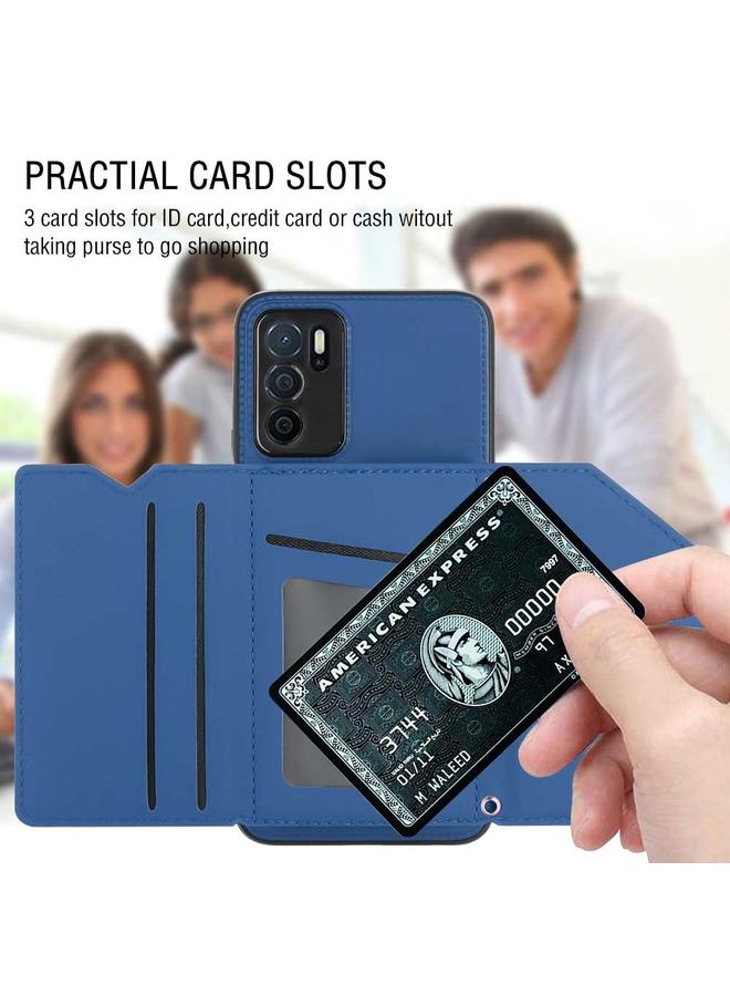 erorex Case For OPPO A16 Skin Feel PU + TPU + PC Card Slots Phone Case - Image 5