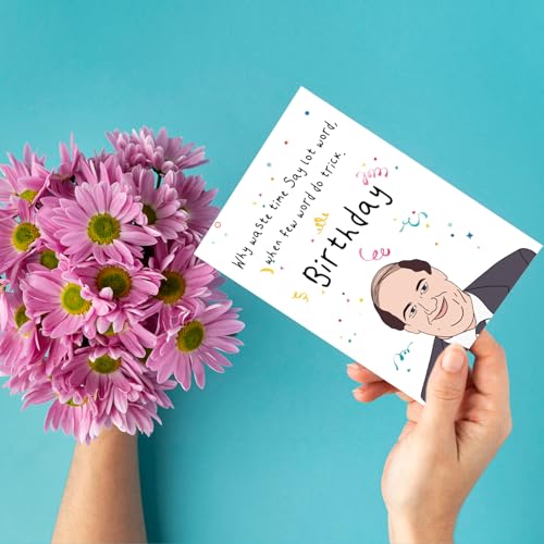 Bhiosng Funny The Office Birthday Cards for Boss Manager Colleague Coworker Women Men, Humorous Birthday Card for Office Fans, Last Minute Bday Gift for Dad Mom Him Her - Image 3