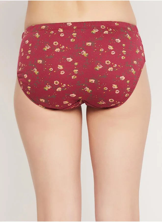Clovia Multicolor Pack of 3 Mid Waist Printed Hipster Briefs by Styli