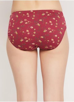 Clovia Multicolor Pack of 3 Mid Waist Printed Hipster Briefs  - Image 3
