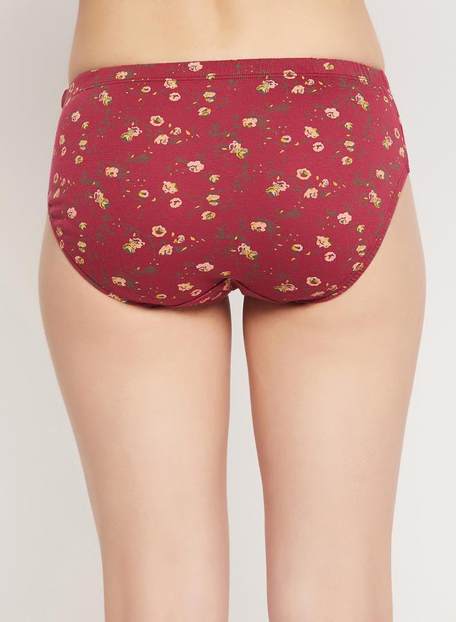 Clovia Clovia Multicolor Pack of 3 Mid Waist Printed Hipster Briefs  - Image 3