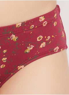 Clovia Multicolor Pack of 3 Mid Waist Printed Hipster Briefs  - Image 4