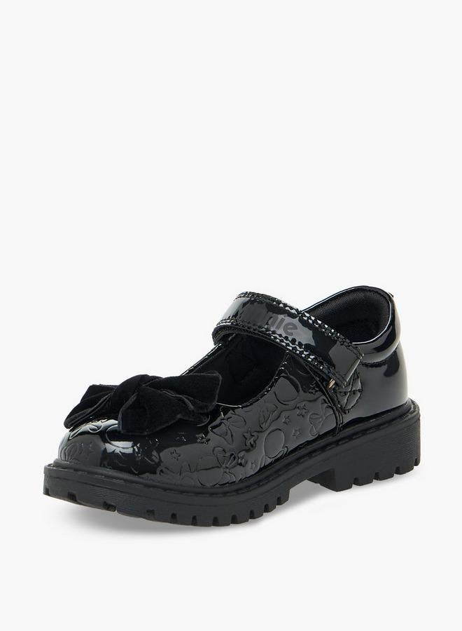 Disney Girls Bow Accent Hook & Loop School Shoes - Image 4