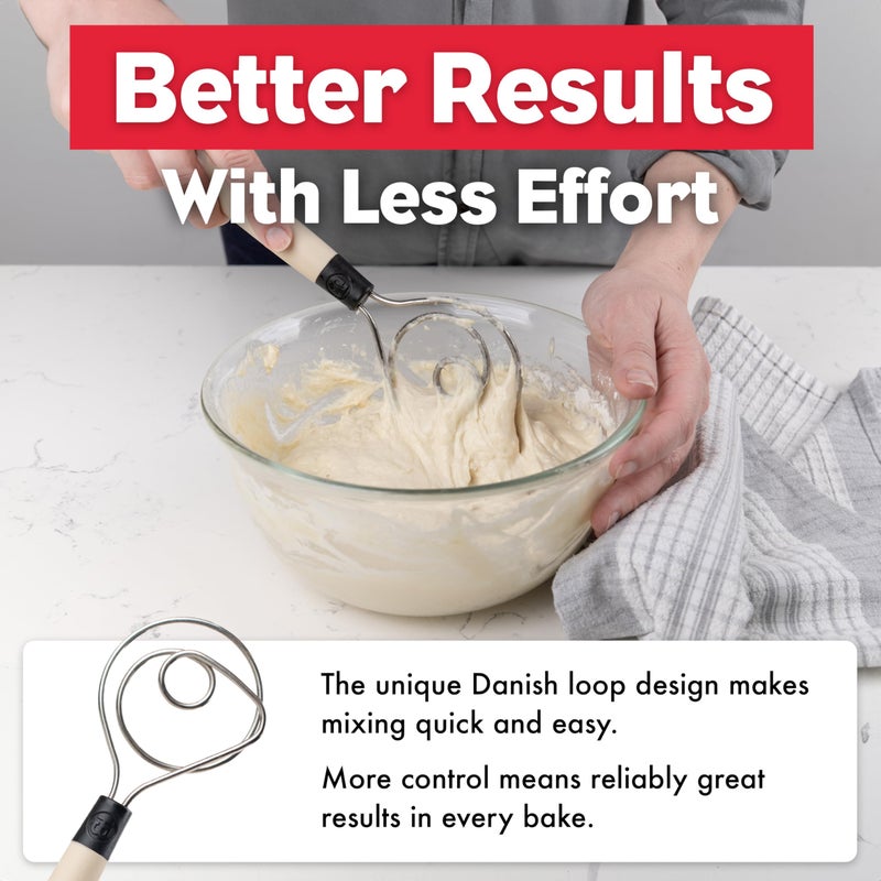Brod & Taylor Dough Whisk - Heavy Duty Dishwasher-Safe Mixing Tool - Image 4