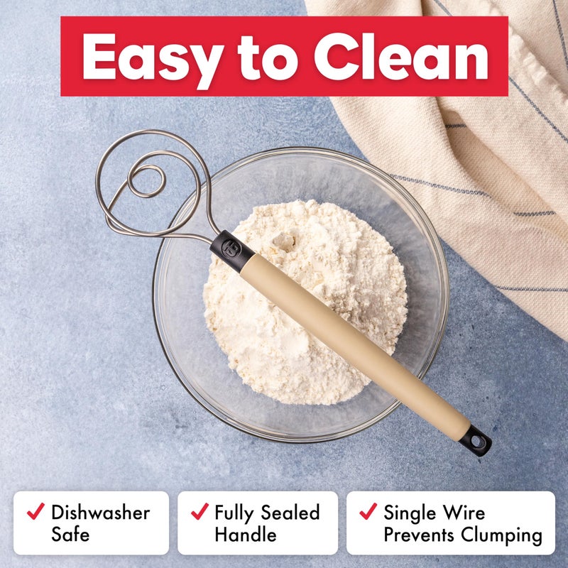 Brod & Taylor Dough Whisk - Heavy Duty Dishwasher-Safe Mixing Tool - Image 5