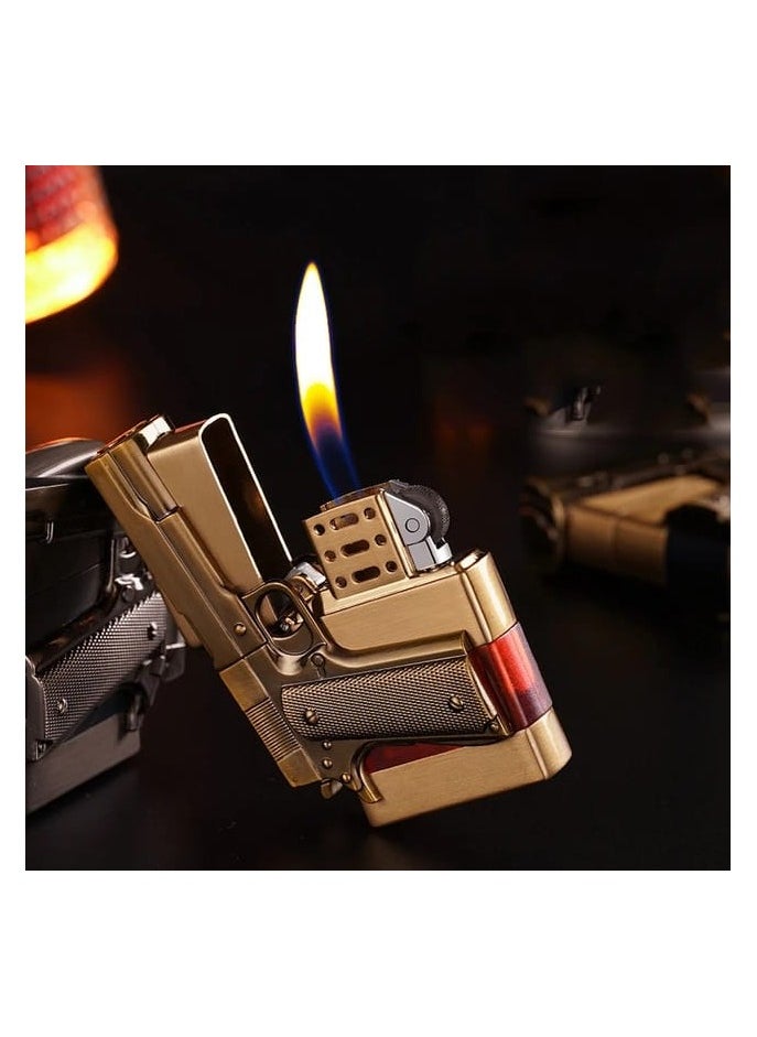 Generic Gun Pocket Lighter for Men ,Gun Design Windproof Lighter Gun Cool Design Lighter Gift for Men  - Image 2