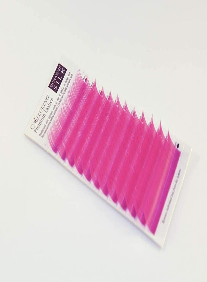 رموش جذابة بألوان وأحجام متنوعة لتركيب الرموش، انحناءة C، 0.07 مم، مزيج (من 10 مم إلى 14 مم)، لون ماجنتا