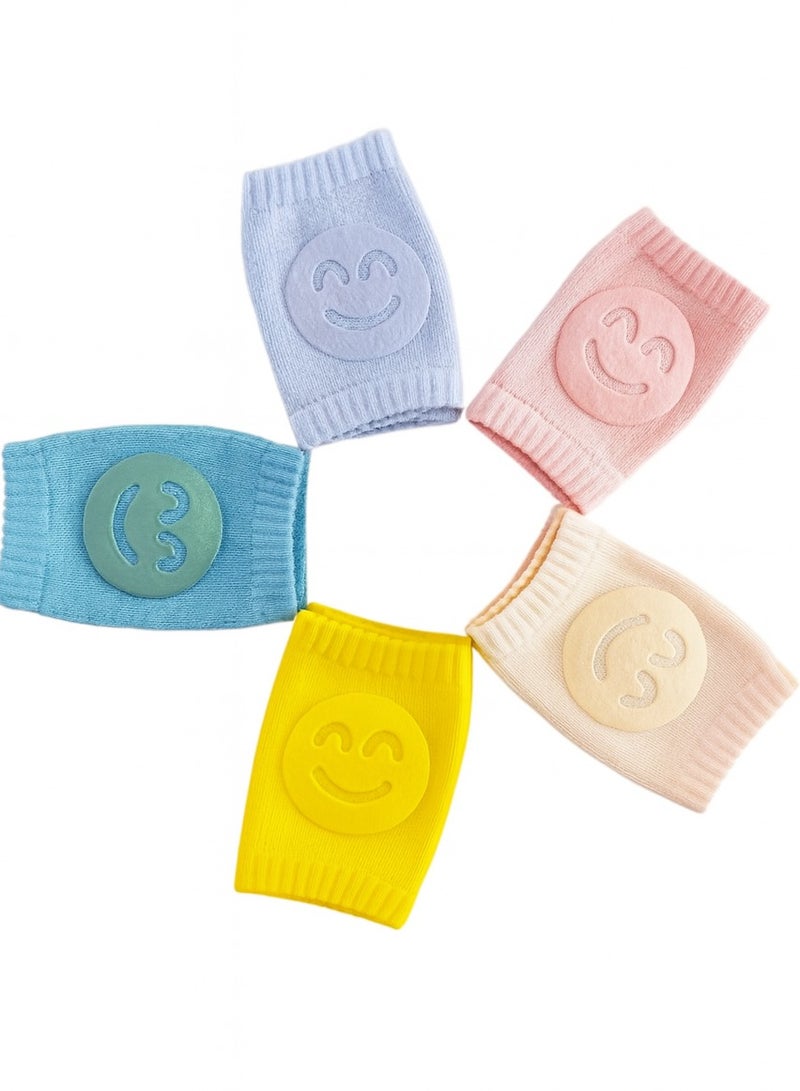 نيهون وسادات ركبة للأطفال أثناء الزحف، 5 أزواج من واقيات ركبة الأطفال، وسادات ركبة قابلة للتنفس أثناء الزحف مع وسادة إسفنجية، وسادات ركبة مضادة للانزلاق، وغطاء واقٍ لتدفئة الساق للأطفال من الجنسين - Image 1