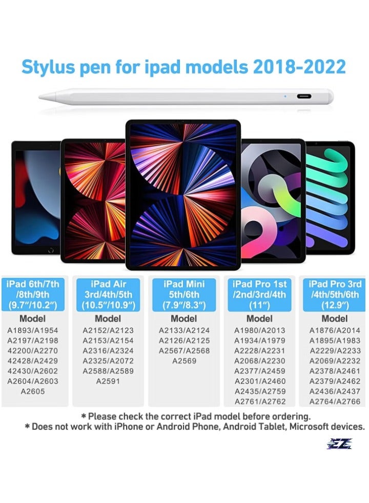 ELTRAZONE Stylus Pen for iPad – Active Pencil with 10 Min Quick Charge, Palm Rejection & Tilt Sensor, Magnetic Design, Compatible with iPad Pro 11"/12.9", iPad 10/9/8/7/6, iPad Mini 5/6, iPad Air 3/4/5 - Image 2