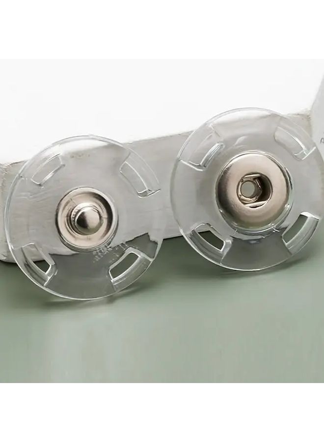 40 Pcs Transparent Nylon Snap Buttons Invisible Sew On Fasteners For Clothing - Image 2