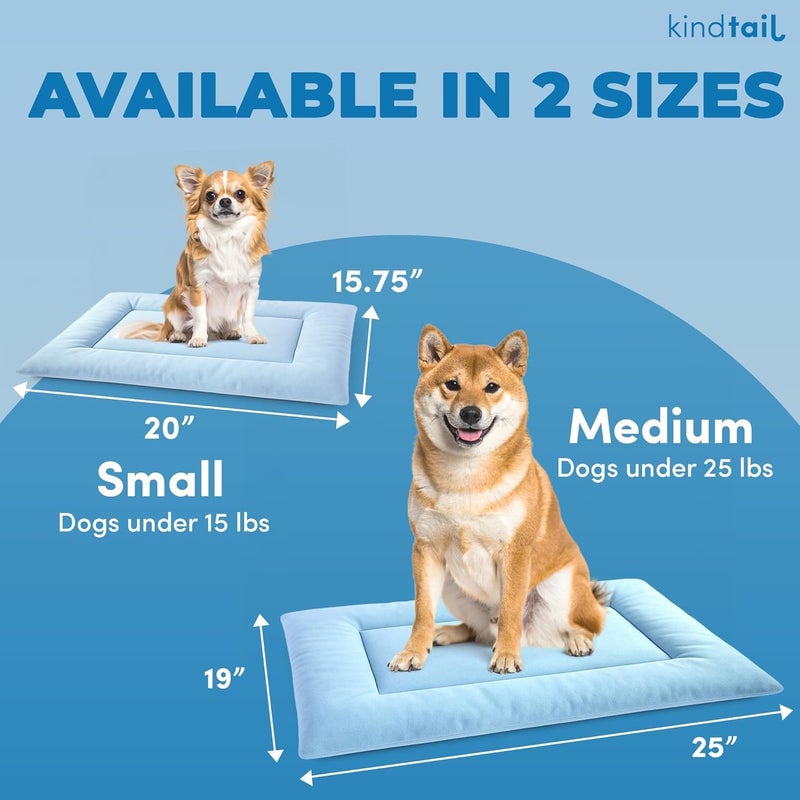 KindTail Dog Crate Pad - Soft Velvet, Reversible Bed - Machine Washable Kennel Mat for Pets up to 15 lbs, Mattress for Cozy Sleeping - 20â€ x 15â€ x 1â€ (Pink, Small) - Image 3