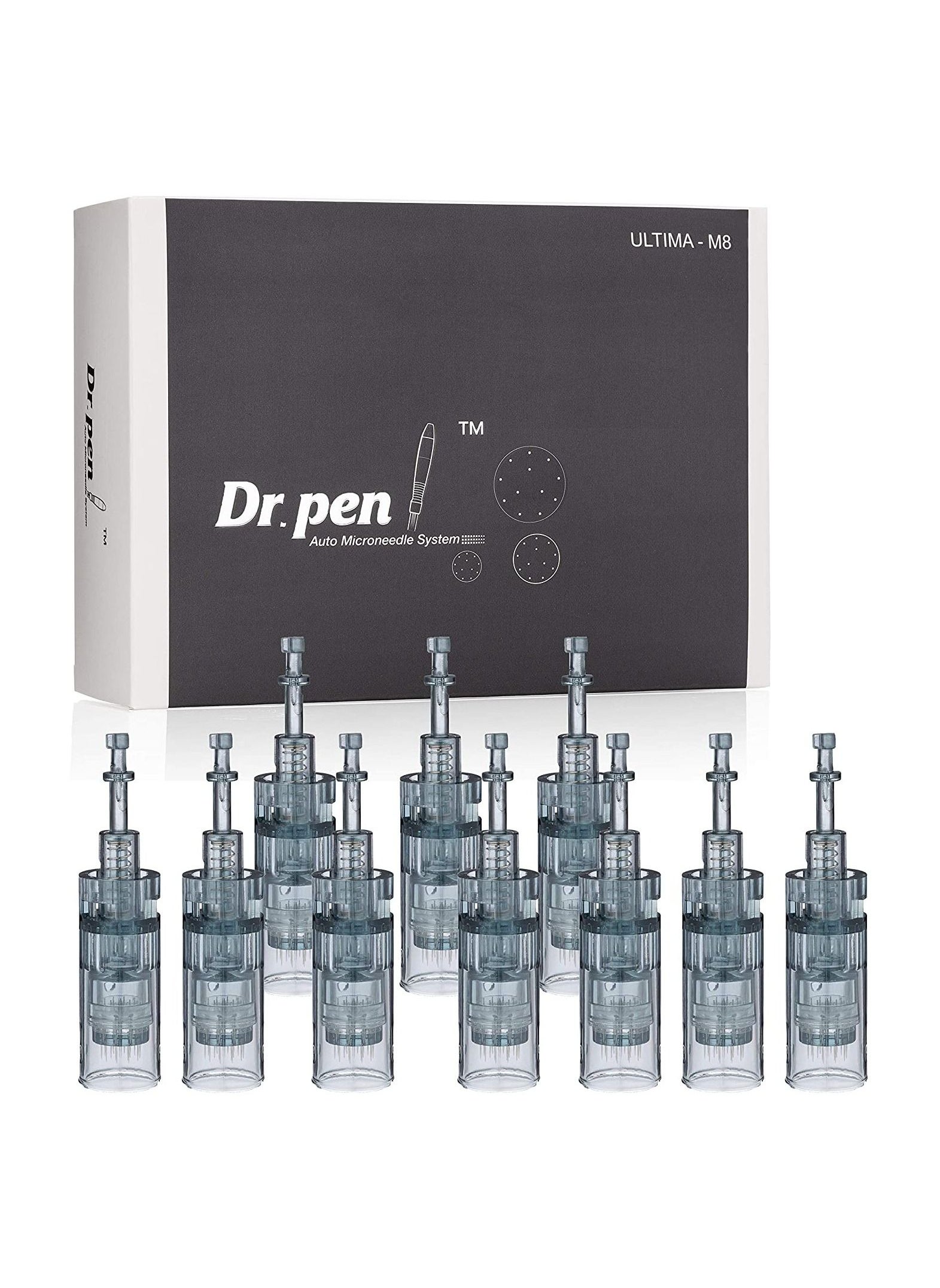 Dr Pen Ultima M8 Professional Micro-needling Pen - Wireless Derma Auto Pen - Best Skin Care Tool Kit for Face and Body Bundle with  10pc 42pin needle 