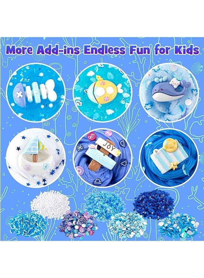 Beauenty 6 Pack Slimes, Blue Slime Kit, Butter Cloud Slime for Boys Girls Ages 3-12,Toys for Girls and Boys, Slime Party Favors Goodie Bag Stuffers, 3 4 5 6 7 8 9 10 Year Old Girl Birthday Gift Cute Stuff - Image 2