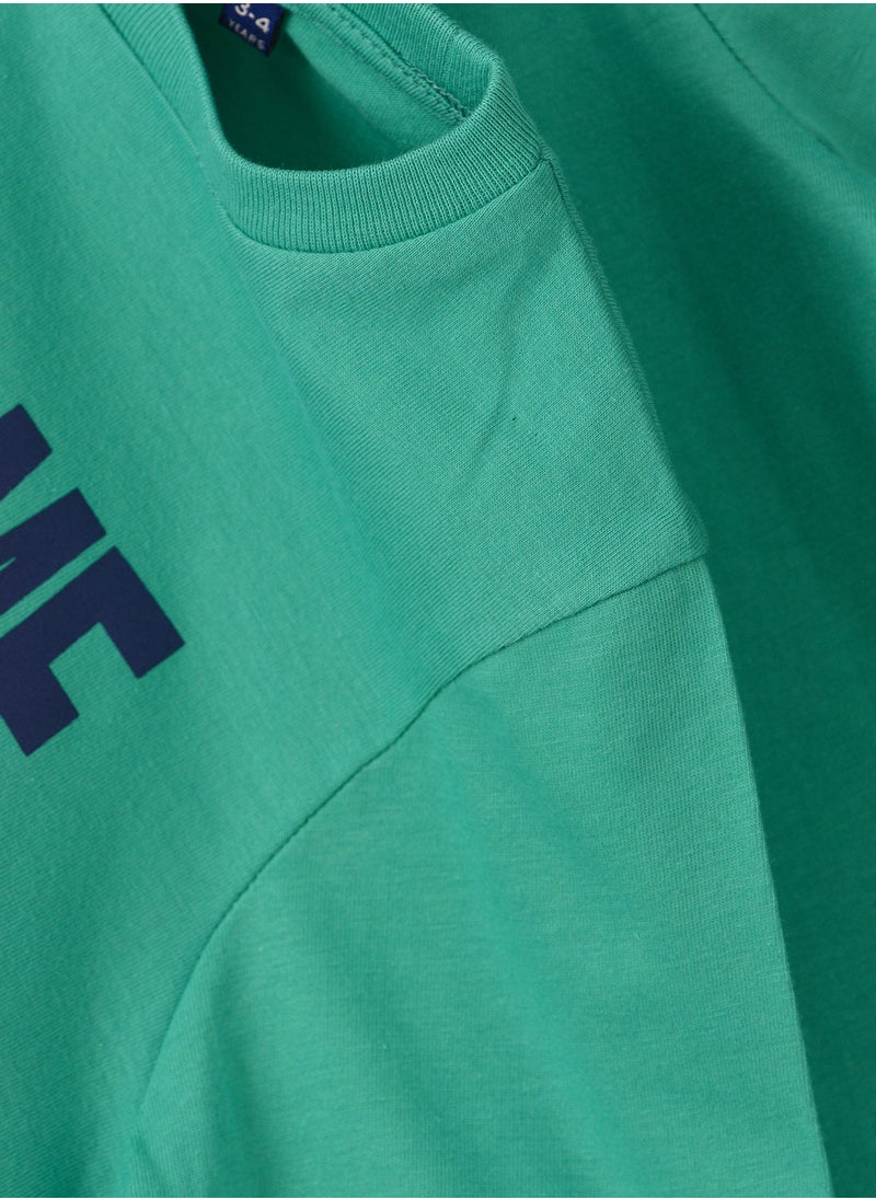 JAM Round Neck Knit T-Shirt With Print At Front  - Image 4
