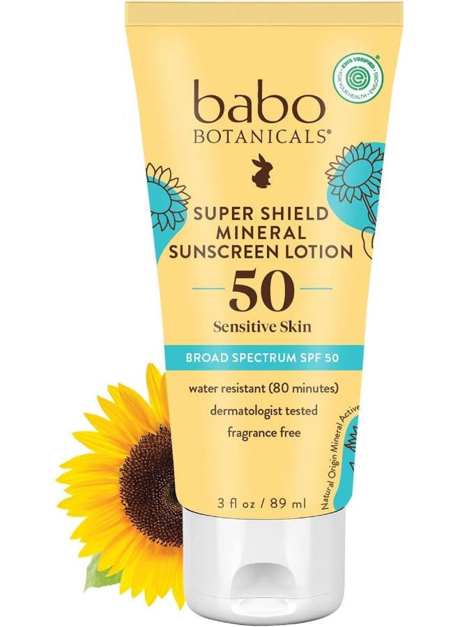 Babo Botanicals Babo Botanicals Super Shield Mineral Sunscreen Lotion SPF 50 - Image 1