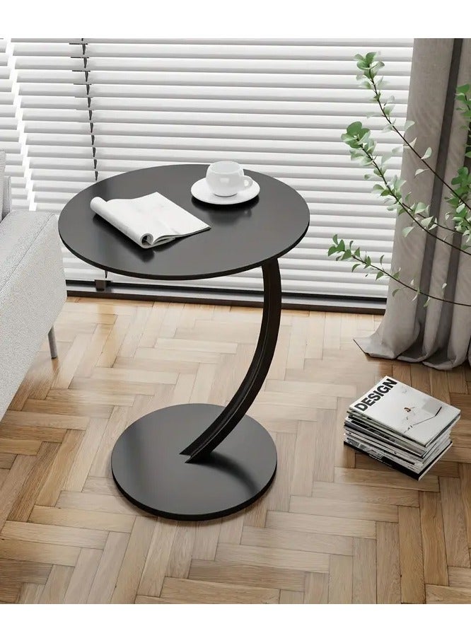 DubaiGallery C Shape Wooden Side Table, Study Bedroom Bedside Tables Easy to Clean Decoration Small Coffee Table Multifunction Dining Table - Image 2