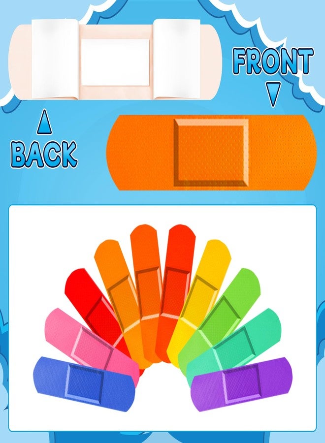 180Pcs Kids Bandages Bulk, Children's Colorful Flexible Adhesive Bandages 10 Colors Neon Waterproof Breathable Strip Protect Cuts and Scrapes for Children Toddlers, 2.83'' x 0.75'' - Image 5
