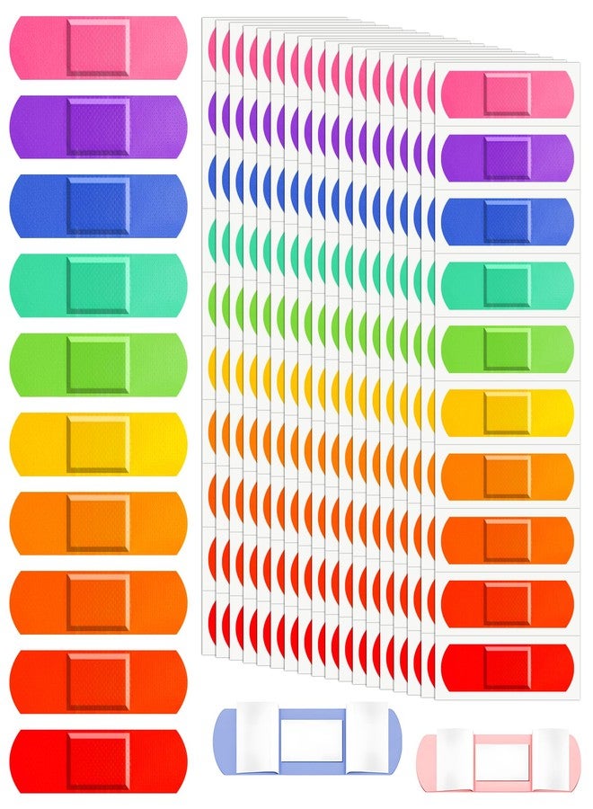 180Pcs Kids Bandages Bulk, Children's Colorful Flexible Adhesive Bandages 10 Colors Neon Waterproof Breathable Strip Protect Cuts and Scrapes for Children Toddlers, 2.83'' x 0.75'' - Image 1