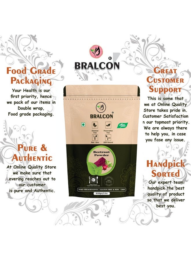 BRALCON Beetroot Powder 100gm for Face | Lips | Hair | Healthy Pinkish Skin & Rosy Cheeks, Glowing & Shiny Skin Face Pack | Paraben & Sulphate Free - Image 5