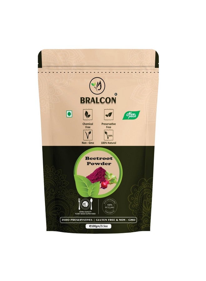 BRALCON Beetroot Powder 100gm for Face | Lips | Hair | Healthy Pinkish Skin & Rosy Cheeks, Glowing & Shiny Skin Face Pack | Paraben & Sulphate Free - Image 1