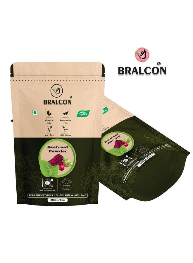BRALCON Beetroot Powder 100gm for Face | Lips | Hair | Healthy Pinkish Skin & Rosy Cheeks, Glowing & Shiny Skin Face Pack | Paraben & Sulphate Free - Image 2