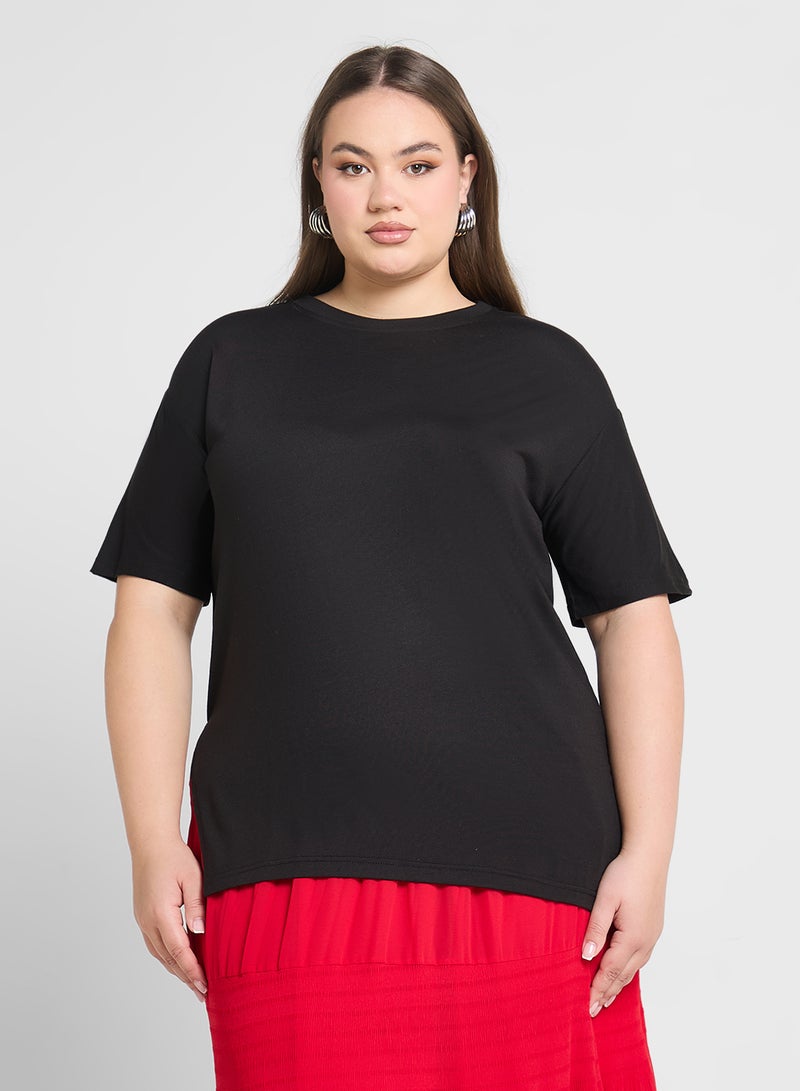 Ginger Plus Oversize T-Shirt With Side Slit - Image 1