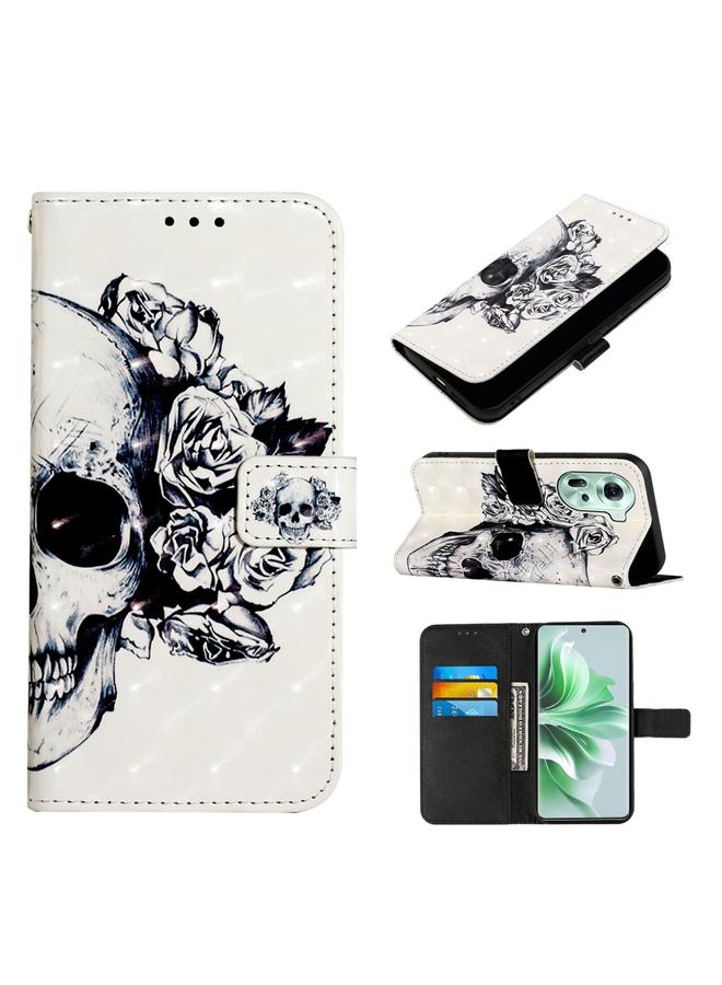 S-TOP Case For OPPO Reno11 5G Global 3D Painting Horizontal Flip Leather Phone Case - Image 1