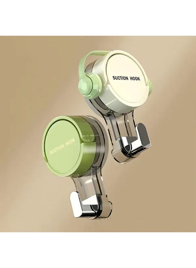Strong No Drill Suction Cup Hooks Beige Traceless Wall Hooks For Bathroom Kitchen Glass Doors - Image 3