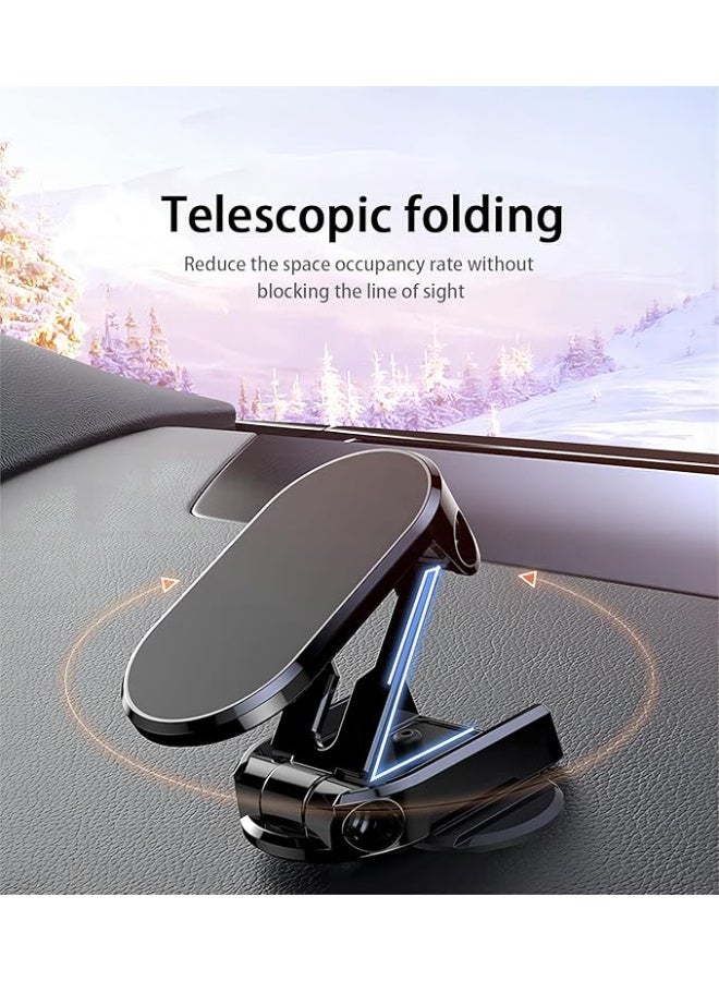 Cool Baby Foldable Car Phone Holder with 360 Degree Rotation Strong Magnetic and Anti-Slip Design for Easy and Safe One-Handed Operation Compatible with Most Smartphones(silver) - Image 3