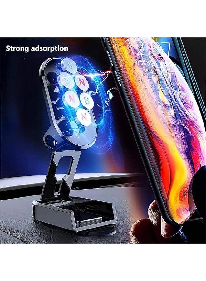 Cool Baby Foldable Car Phone Holder with 360 Degree Rotation Strong Magnetic and Anti-Slip Design for Easy and Safe One-Handed Operation Compatible with Most Smartphones(silver) - Image 5