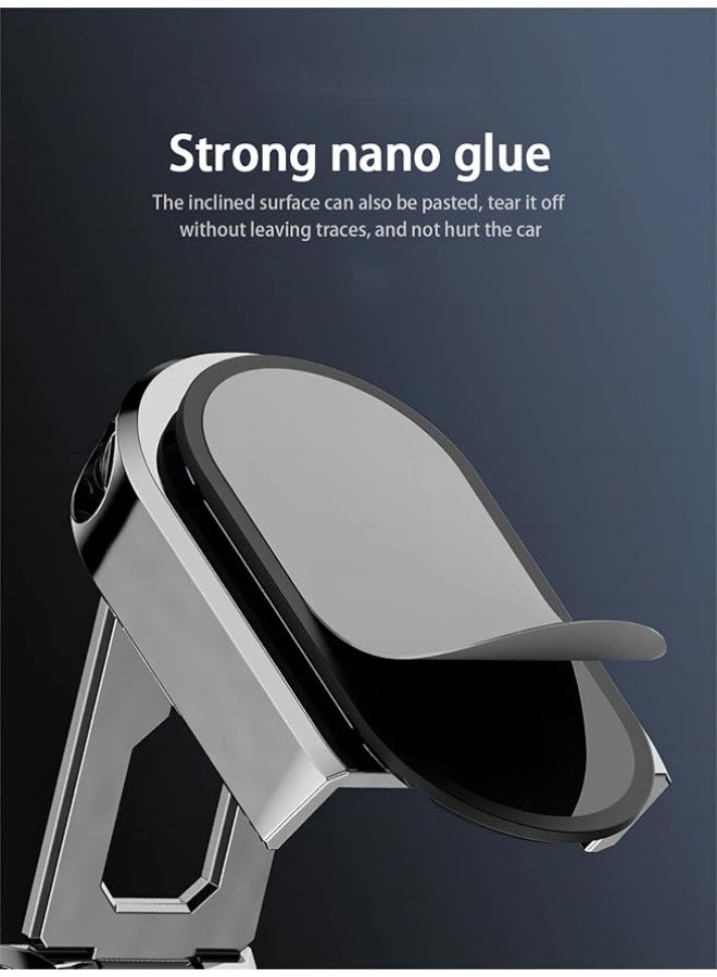 Cool Baby Foldable Car Phone Holder with 360 Degree Rotation Strong Magnetic and Anti-Slip Design for Easy and Safe One-Handed Operation Compatible with Most Smartphones(silver) - Image 2