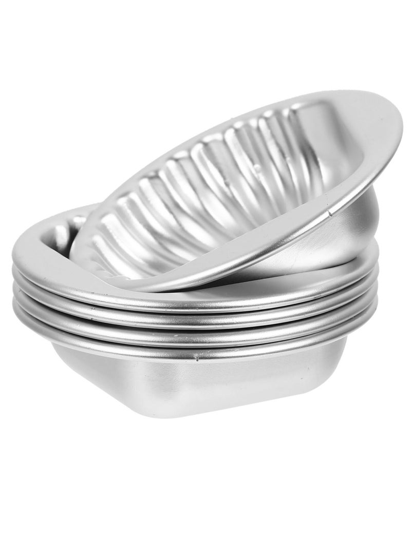 73Hours 5pcs cake mold small tart tins muffin cup small dessert cups metal baking molds egg tart tray tart dish jelly pudding cup egg tart molds aluminum alloy small cake chocolate - Image 1