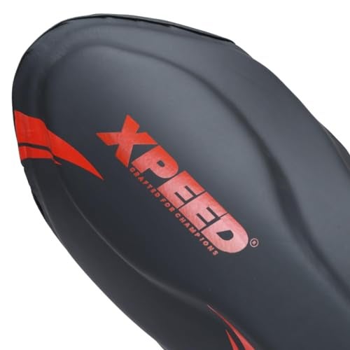 XPEED XP1806 Shin Pad/Shin Guard for Men and Women | Training Practice and Sports | Ultra Light Weight Shinguard with Ankle Adjustable | Hook and Loop Closure System (S, Red) - Image 5