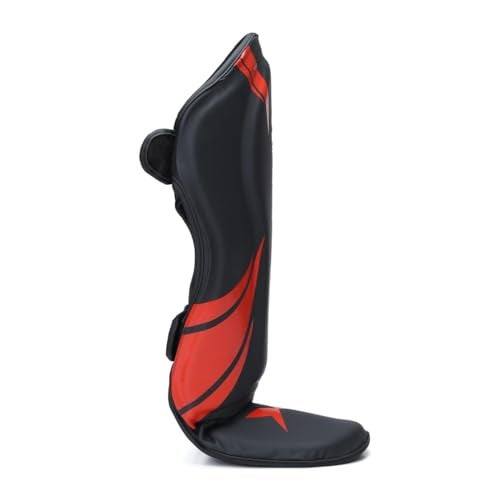 XPEED XP1806 Shin Pad/Shin Guard for Men and Women | Training Practice and Sports | Ultra Light Weight Shinguard with Ankle Adjustable | Hook and Loop Closure System (S, Red) - Image 4