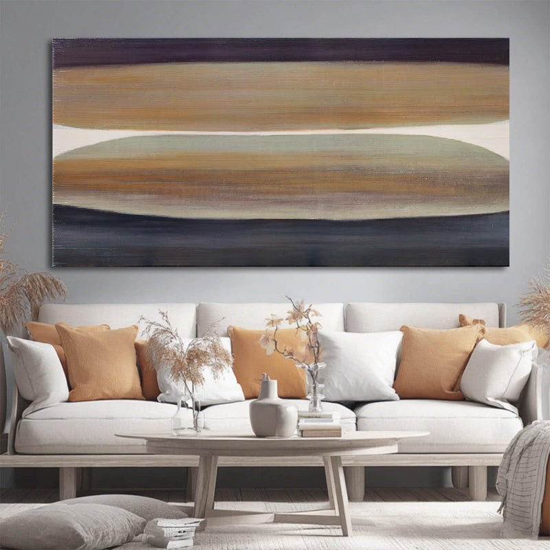 SHEYOYE Brown Wall Art Decor, Large Abstract Canvas Wall Art, Wall Hanging Decor for Dining Room, Aesthetic Posters and Modern Wall Decor 29" x 58" - Image 5