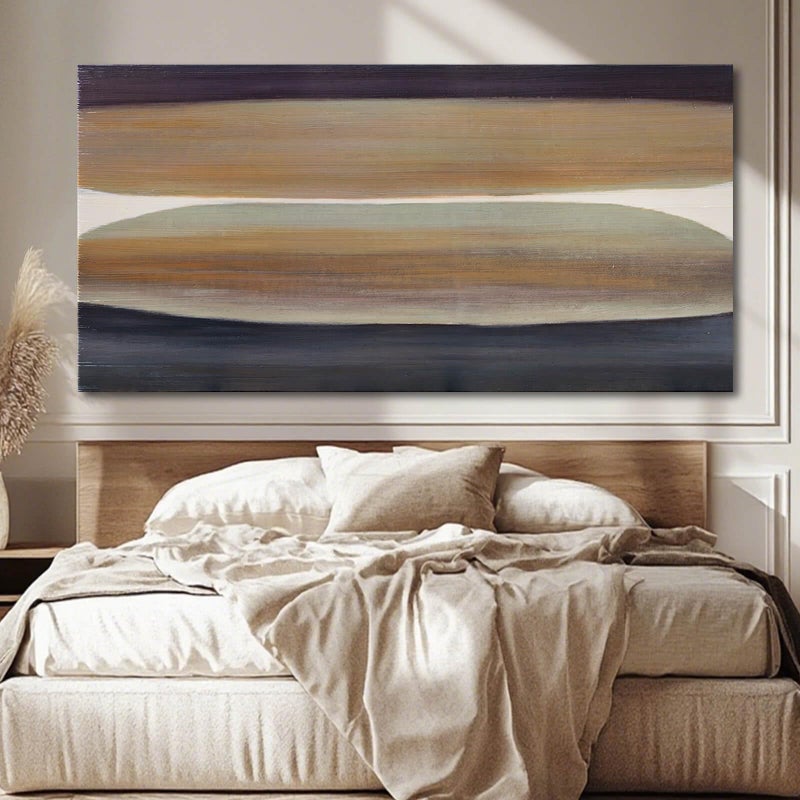 SHEYOYE Brown Wall Art Decor, Large Abstract Canvas Wall Art, Wall Hanging Decor for Dining Room, Aesthetic Posters and Modern Wall Decor 29" x 58" - Image 4