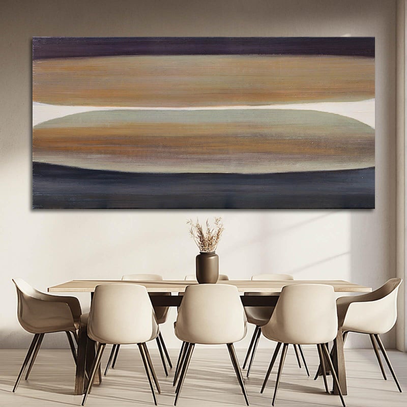 SHEYOYE Brown Wall Art Decor, Large Abstract Canvas Wall Art, Wall Hanging Decor for Dining Room, Aesthetic Posters and Modern Wall Decor 29" x 58" - Image 3