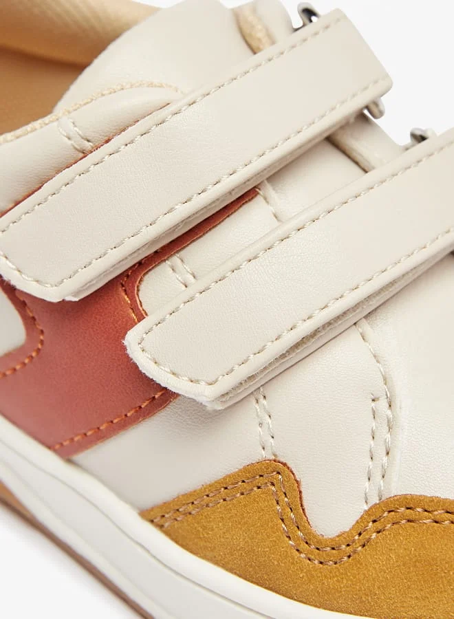 Barefeet Colourblock Sneakers with Hook and Loop Closure