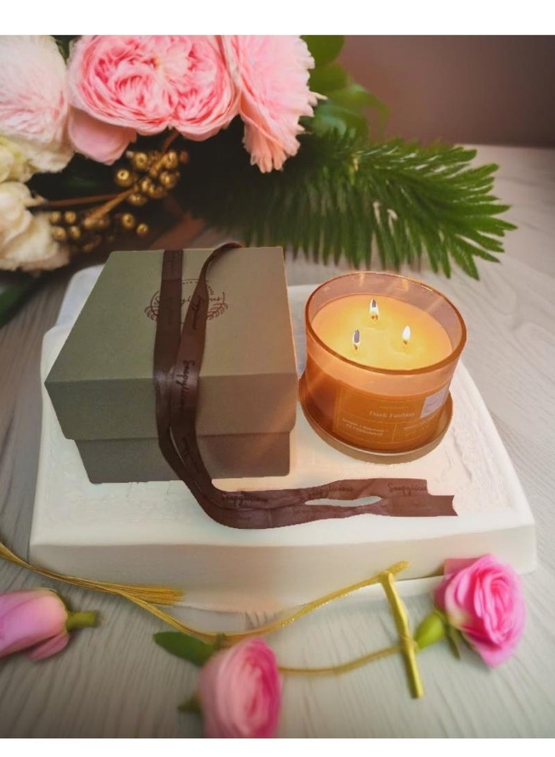 Soapylicious Soy Wax Candle – Dark Amber Oud, 300g Premium Gift-Ready Box | Handmade, Vegan for Home & Office - Image 1