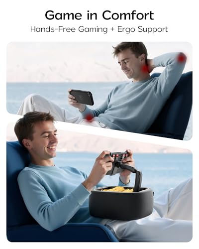 LULULOOK Gaming Pillow Stand for Nintendo Switch 2 & 4.7-14.6" Tablet, Zero Gravity Kindle Pillow Stand with Storage Bowl for Nintendo Switch 2 Accessories, Snacks & Small Items, Machine Washable - Image 3