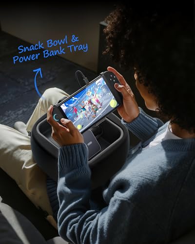 LULULOOK Gaming Pillow Stand for Nintendo Switch 2 & 4.7-14.6" Tablet, Zero Gravity Kindle Pillow Stand with Storage Bowl for Nintendo Switch 2 Accessories, Snacks & Small Items, Machine Washable - Image 2