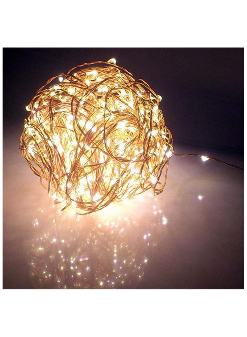 Beauenty Fairy Christmas Diwali Lights Battery Operated, 10M/33ft/100 LED Warm White String Light, Waterproof Battery Case, Indoor Lights for Xmas Tree Wedding,Party Events Garden Spring Decoration - Image 3