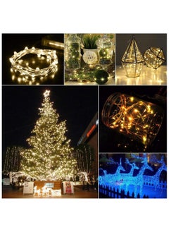 Beauenty Fairy Christmas Diwali Lights Battery Operated, 10M/33ft/100 LED Warm White String Light, Waterproof Battery Case, Indoor Lights for Xmas Tree Wedding,Party Events Garden Spring Decoration  - Image 4