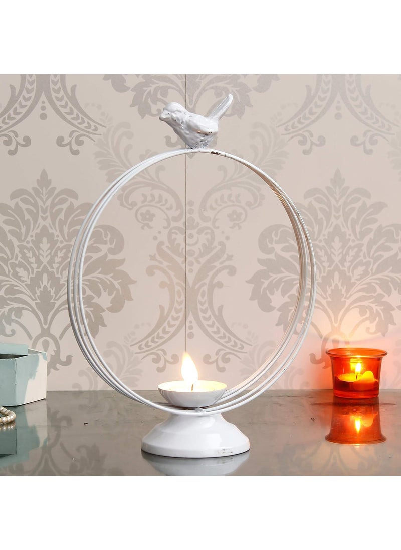 Webelkart Webelkart Decorative White Birds Tealight Candle Holder for Home Decoration, for Home Room Bedroom Lights Decoration  - Image 1