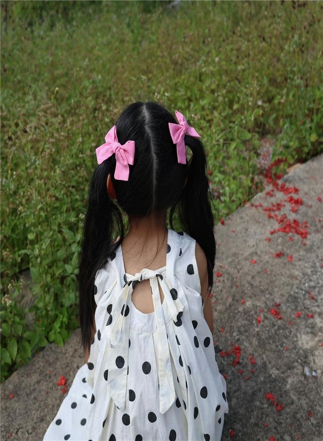 JOMILA Cute Bow Hair Clips for Baby Girl Kids Pigtail Bangs 3.2" Sailor Bows Alligator Clip Hair Accessories (Green/Red/Pink) - Image 5