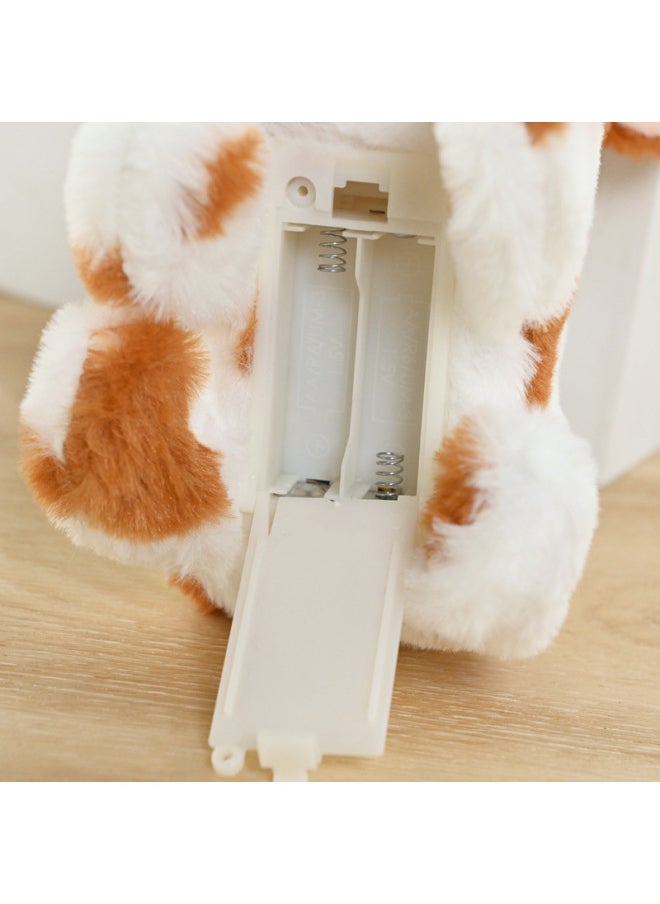 The Simulation Of Electric Plush Cows Will Walk Moo Call Sound Tail Electronic Pet Children's Toys-Colour:Bell Cow (brown)  - Image 5