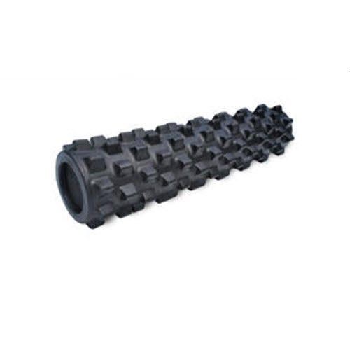 RUMBLE ROLLER رومبلرولر - أسطوانة فوم ذات قوام صلب وملمس خشن تعالج الأنسجة الرخوة مثل معالج التدليك (أسود، حجم متوسط) - Image 4