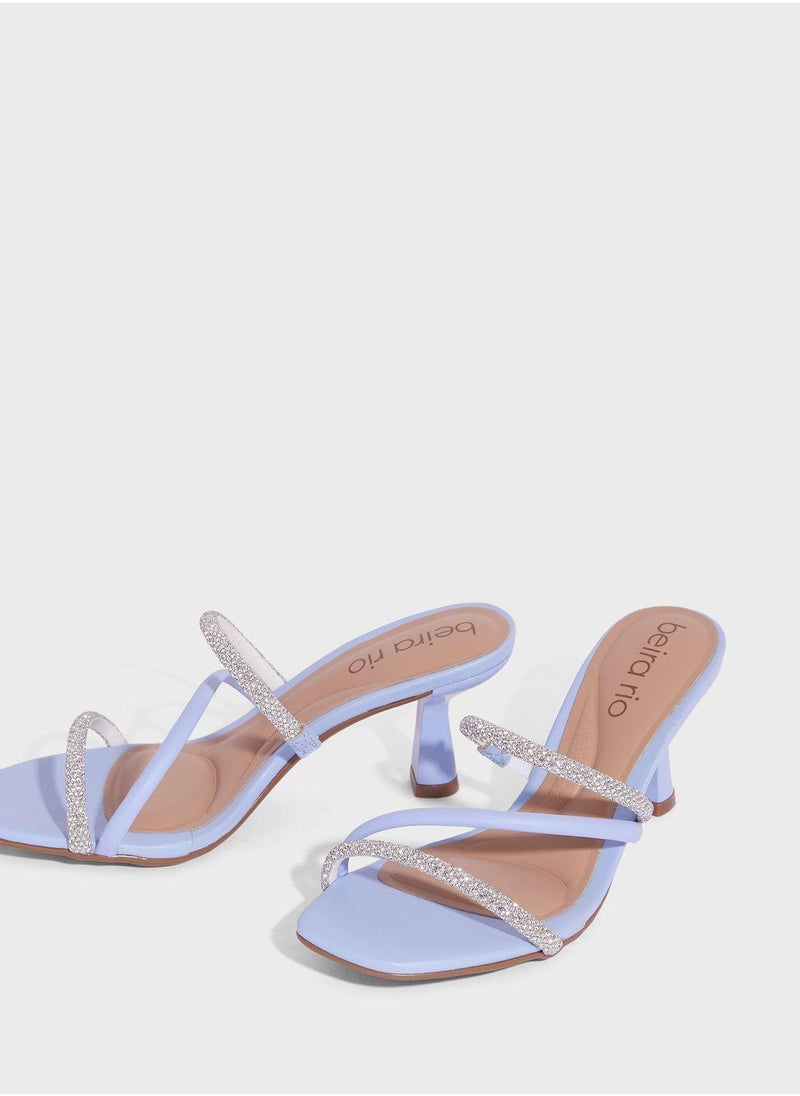 Beira Rio - Kaylee Multi Strap Mid Heel Sandals - Image 1